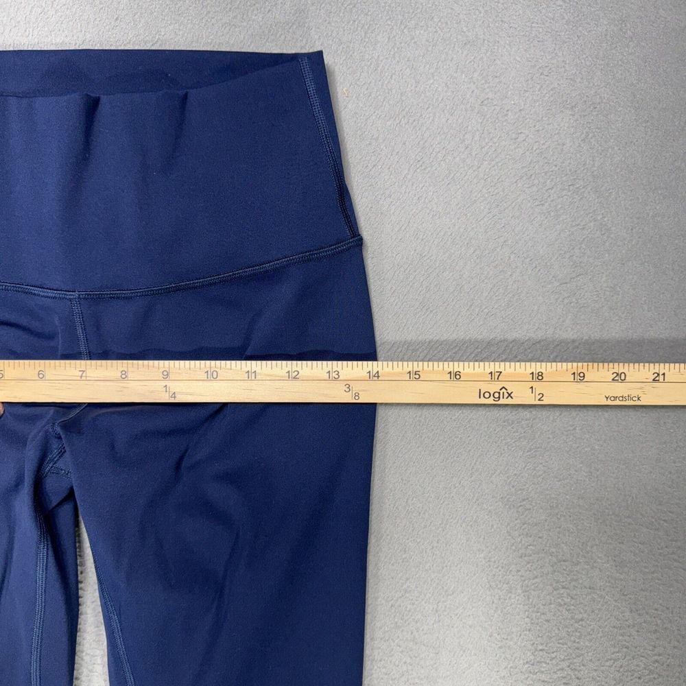 Lululemon Wunder Train High Rise Tight 24x25 Blue Leggings Crop‎ Athleisure Gym - Picture 3 of 10
